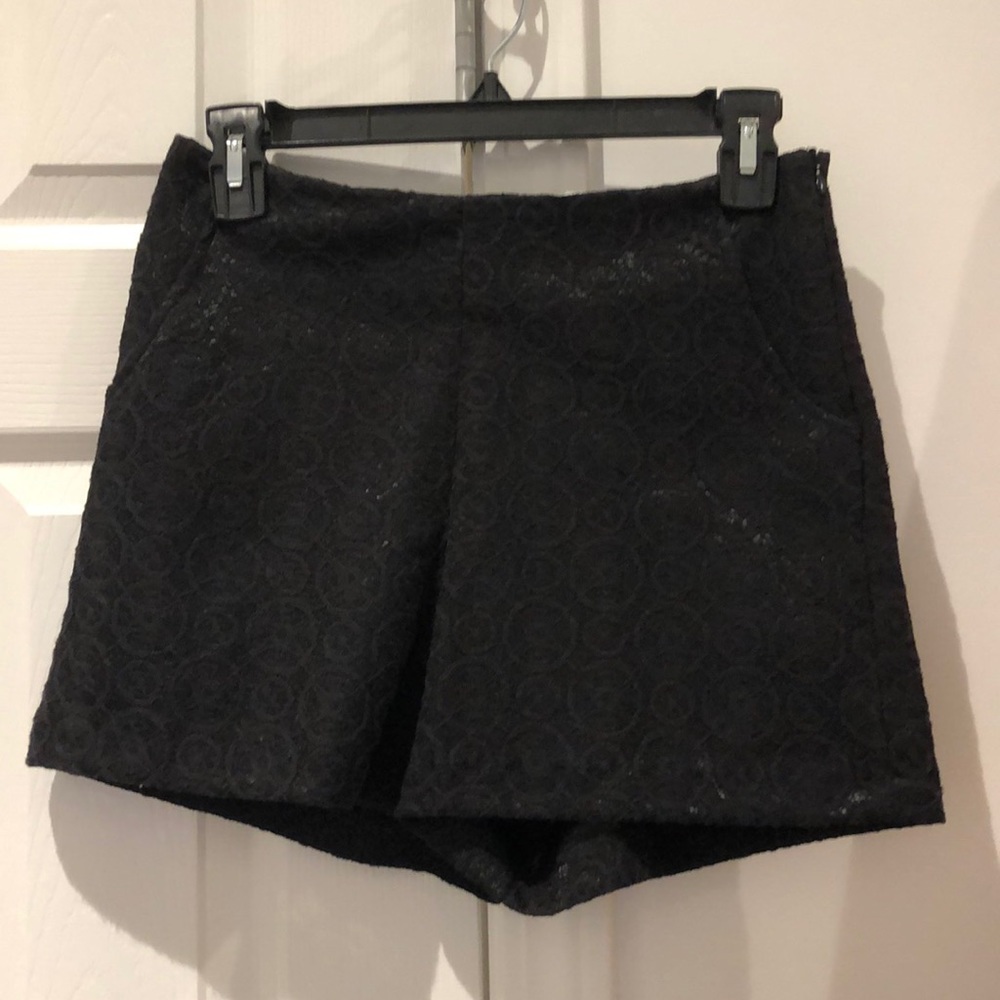 High waisted black shorts